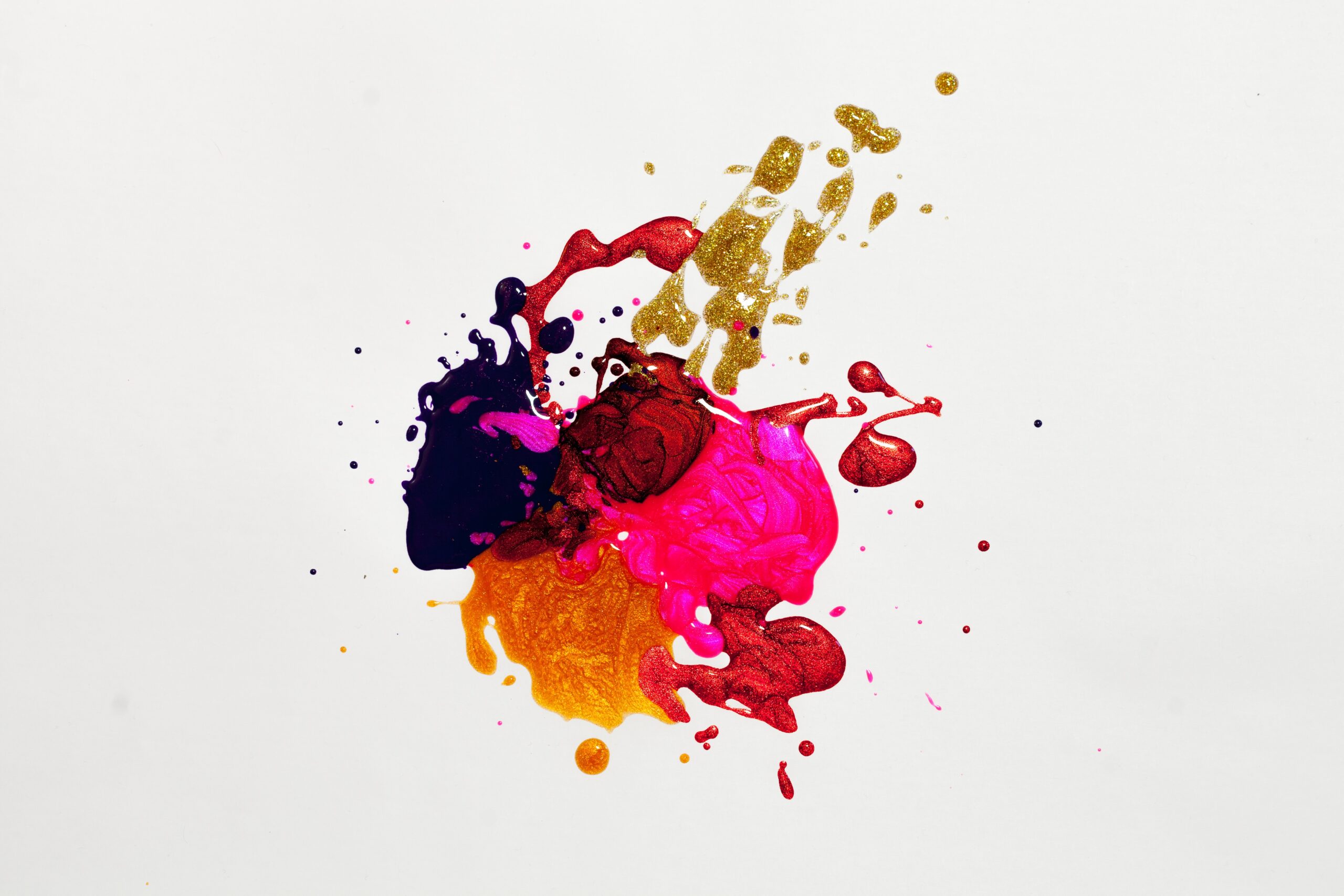 Colourful paint splas